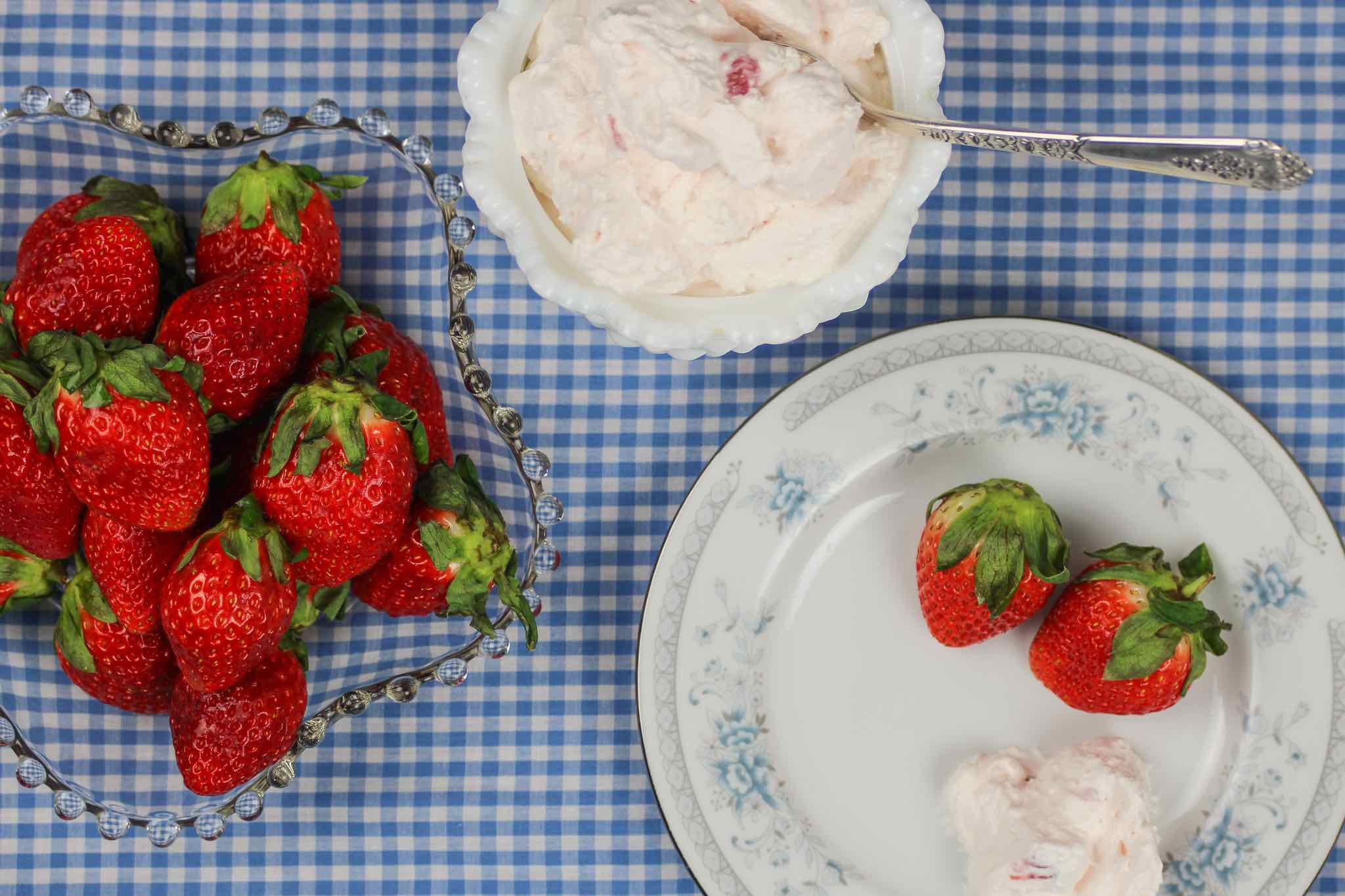 strawberries and dip