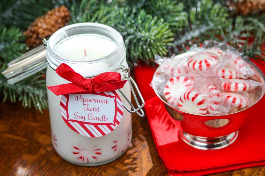 peppermint twist soy candle